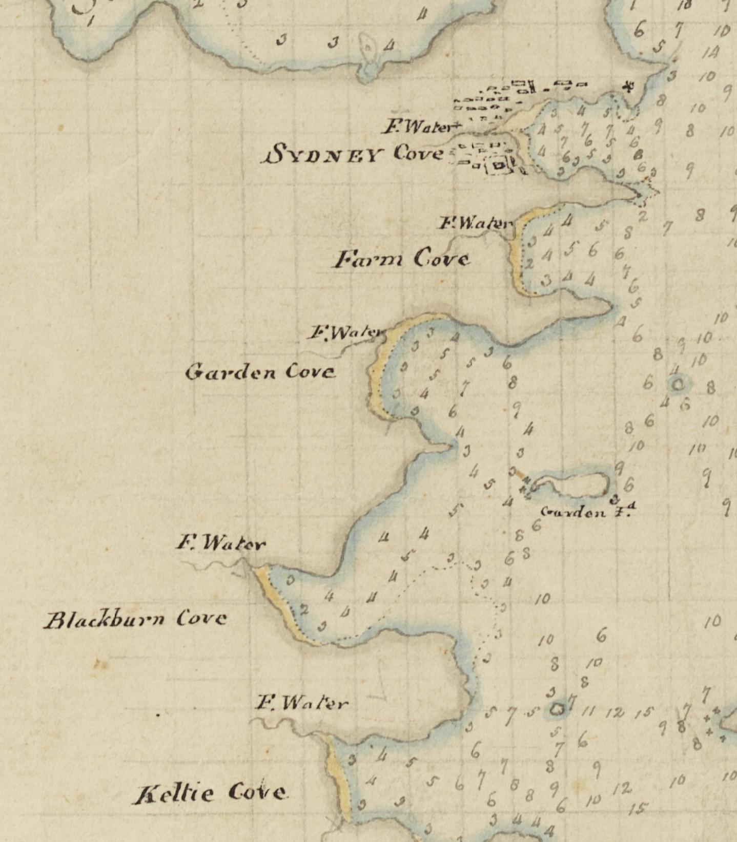 Nautical chart of Port Jackson